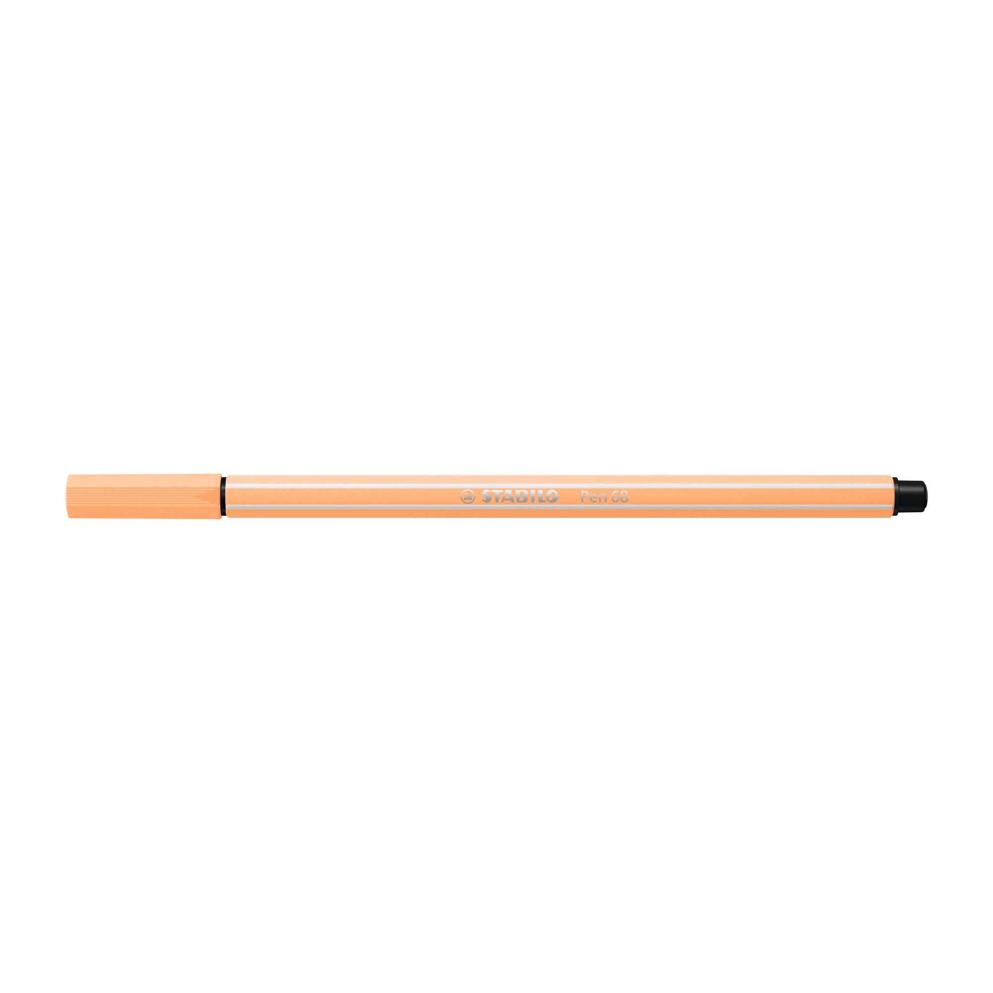 Stylo feutre dessin STABILO Pen 68 - Lot de 3 - Orange clair - Pointe moyenne 1,0 mm - Pour loisirs créatifs