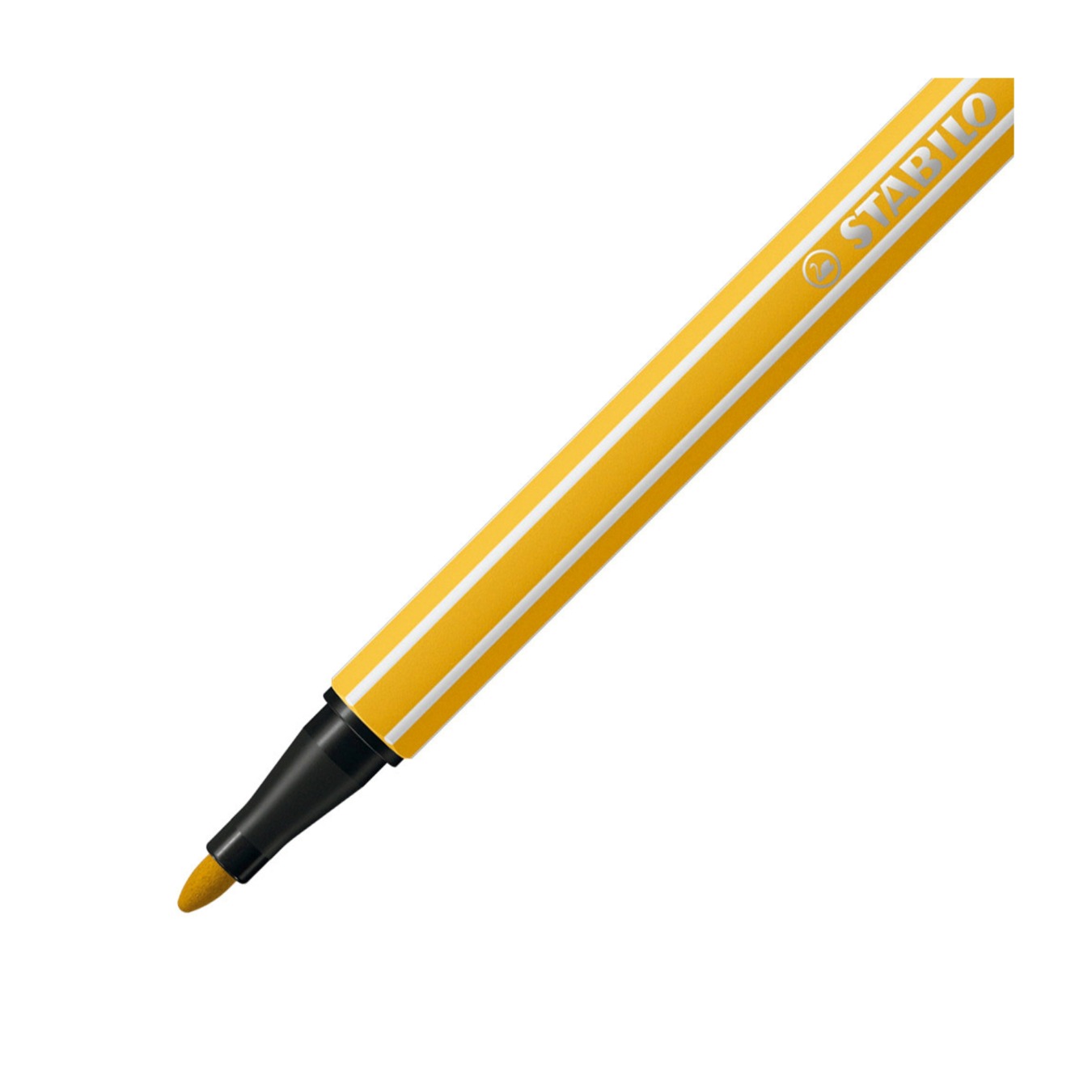 Stylo feutre STABILO Pen 68 - Jaune curry 1,0 mm Encre à base d'eau pour dessin et écriture