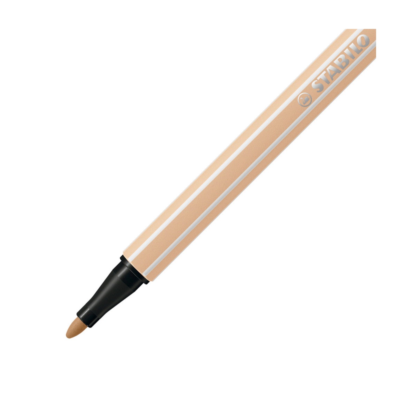 STABILO Lot de 3 Stylos Feutre Pen 68 - Pointe 1mm Rose Nude pour Dessin et Écriture