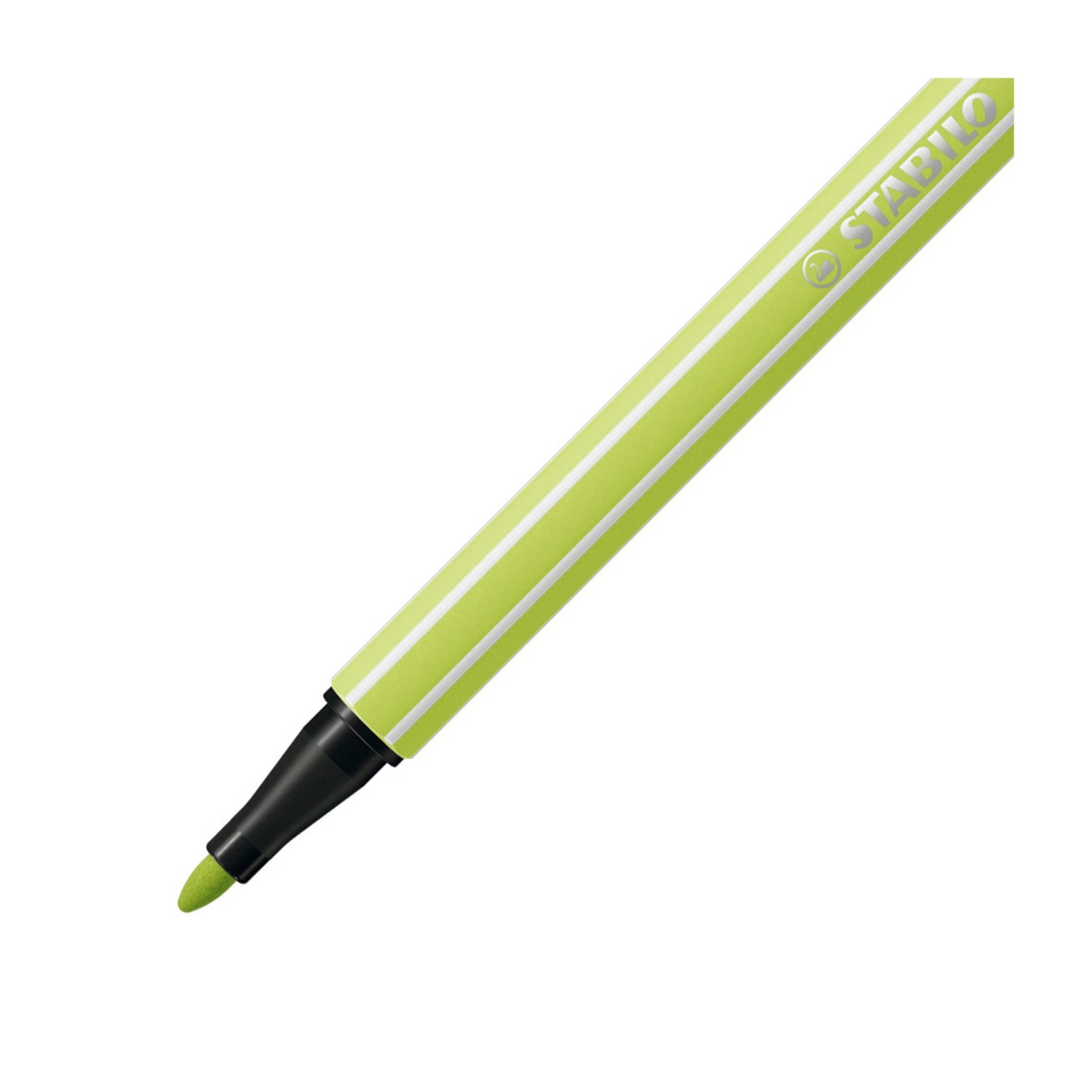 Stylo feutre STABILO Pen 68 - Citron Vert 68/14 - Pointe moyenne pour dessin et écriture scolaire