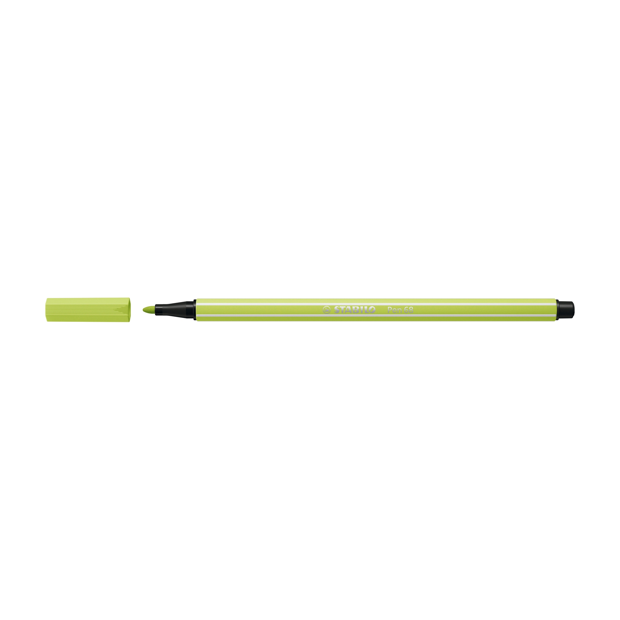 Stylo feutre STABILO Pen 68 - Citron Vert 68/14 - Pointe moyenne pour dessin et écriture scolaire