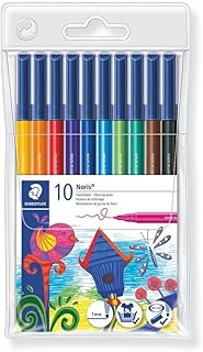 Feutres de coloriage Staedtler Noris Club 326WP10 - Pochette de 10 couleurs assorties Pointe 1 mm pour dessin