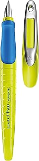 Stylo Plume Éducatif Herlitz My.Pen M - Vert Clair/Vert Foncé avec Cartouche pour Écriture Scolaire