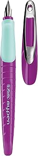 Stylo plume Herlitz my.pen M 11167988 - Pointe moyenne, cartouche incluse, couleur lilas foncé/lilas pour écriture expressive
