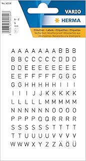 Lettres Stickers Gommette Ki Sign résistantes aux intempéries - Autocollants 5mm Diamètre A à Z Majuscules 2 Planches - Pour Loisirs Créatifs