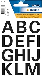 Stickers Lettres Majuscules Ki Sign - Autocollants 25mm A à Z Grand Format pour Décoration et Loisirs Créatifs