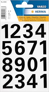 Chiffres Stickers Gommette Ki Sign - Autocollants 25mm Diamètre 0 à 9 2 Planches - Pour Projets Créatifs