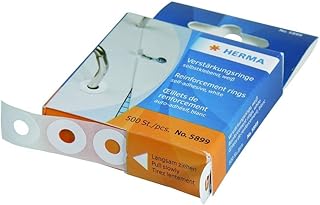 Rouleau d'œillets de renfort autocollants Herma - Lot de 500 Blanc pour documents et classeurs