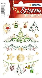 HERMA Creative Sticker Lot de 15 stickers de Noël en film transparent permanent Motif rêves de Noël - Autocollants Festifs pour Décoration de Noël et Cartes de Vœux
