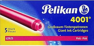 Cartouche encre grand réservoir Pelikan Rose - Compatible avec stylos plume et rollers pour écriture