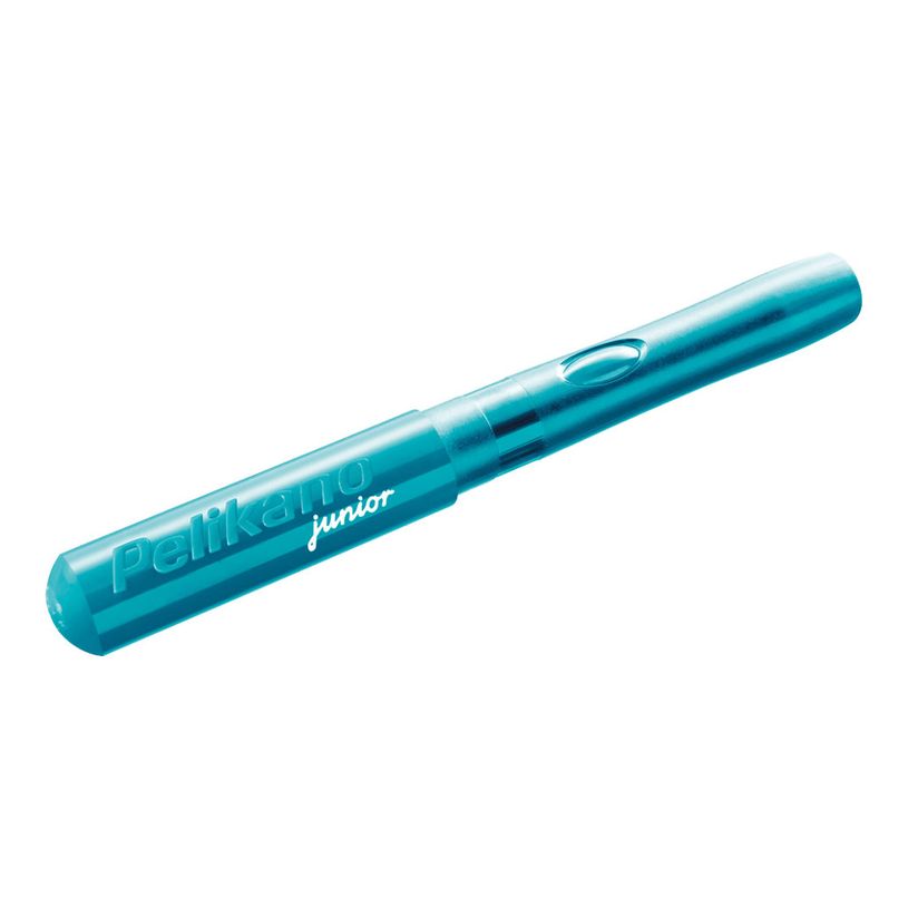 Stylo plume Pelikano Junior droitier translucide P67 turquoise - écriture scolaire pour enfants et débutants