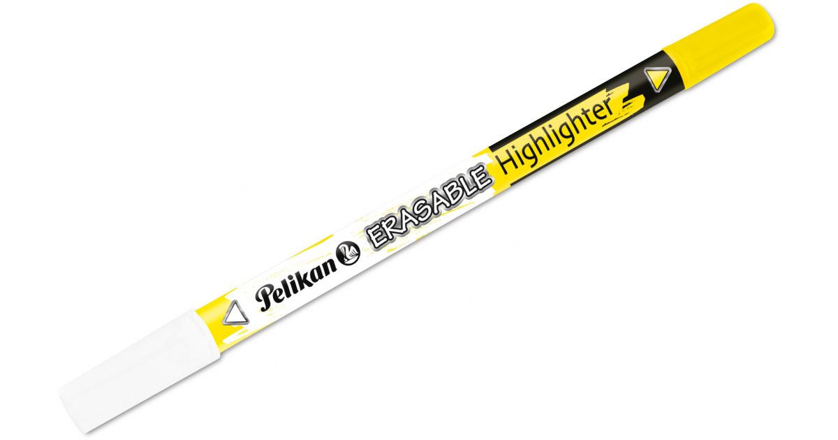 Surligneur Pelikan Erasable Highlighter Yellow - Jaune fluorescent pour marquage et annotation scolaire et bureau