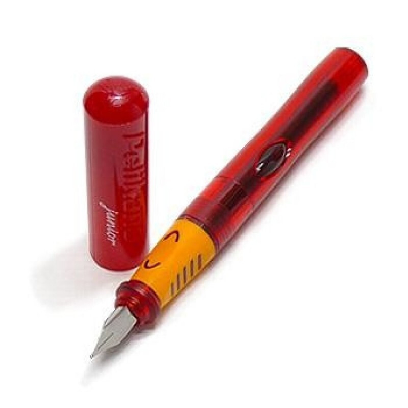 Stylo à encre Pelikan Junior P67 Droitier Rouge translucide - Pour enfants, écriture scolaire, apprentissage