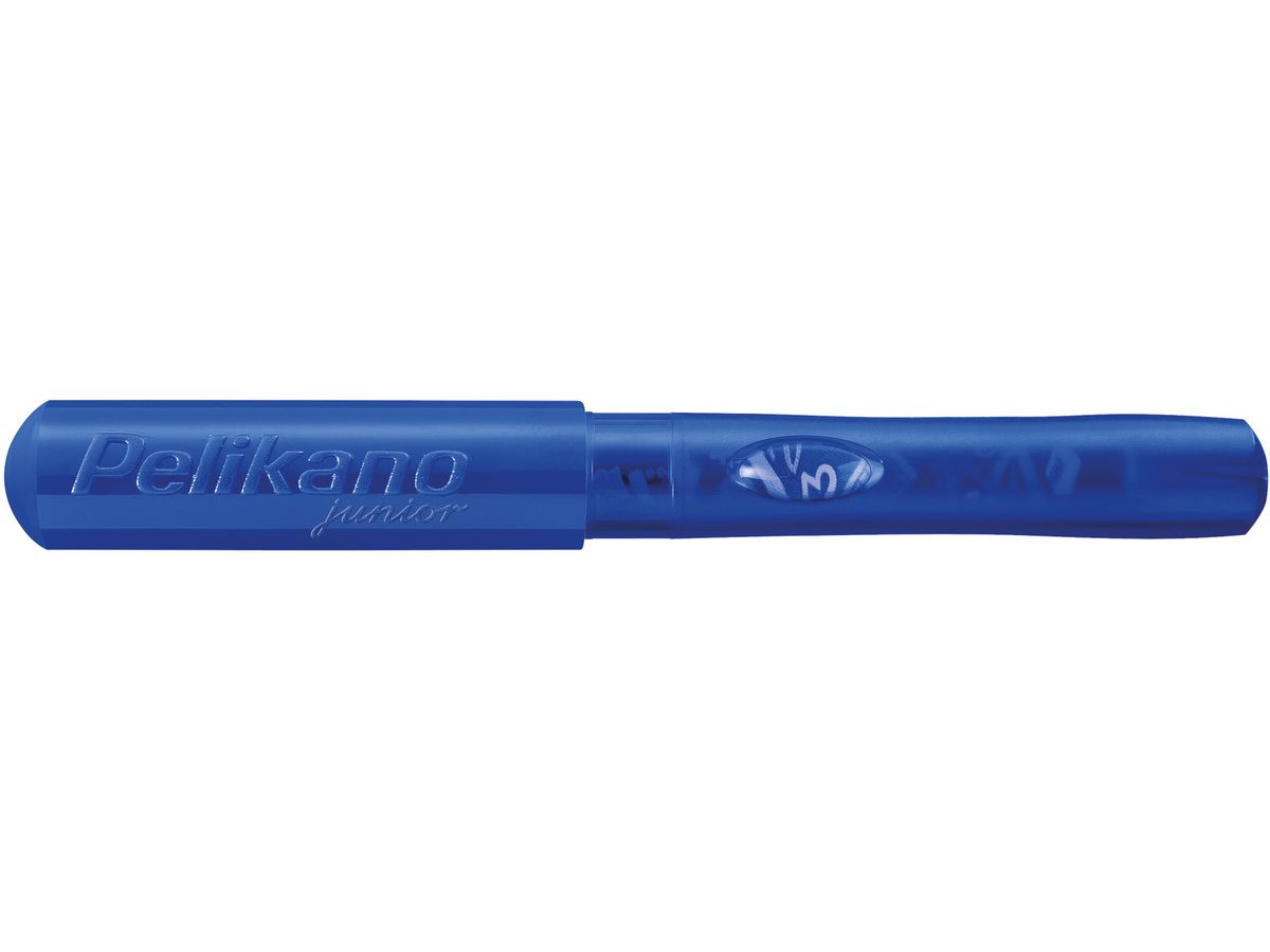 Stylo plume Pelikano Junior P68 Gauche - Bleu transparent - Pour écriture scolaire et loisirs créatifs