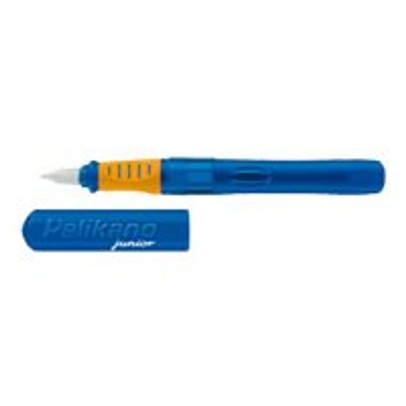 Stylo plume Pelikano Junior P68 Gauche - Bleu transparent - Pour écriture scolaire et loisirs créatifs