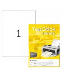 Étiquette universelle TOP STICK 8720 - 210 x 297 mm, blanc, A4, 1 par feuille pour imprimante