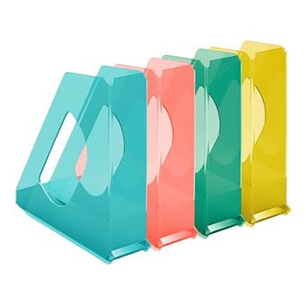 Porte-revues Esselte Colour'Breeze - Dos 70 mm Polystyrène Choc PS - Organisation Bureau Rose ou Bleu