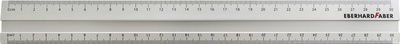 Règle métal Eberhard Faber 300 mm aluminium - mesure précise pour bureau et école