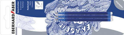 Recharge stylo encre gel EBERHARD FABER Erase it! - Bleu, compatible stylos gel pour écriture scolaire et bureau