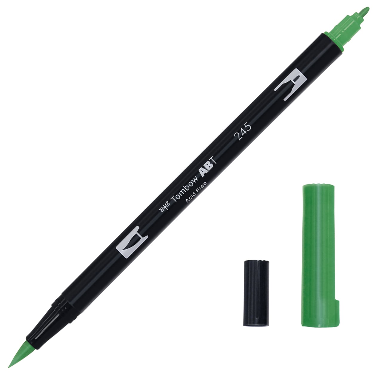 Feutre pinceau Tombow ABT 245 Vert sève - feutre aquarellable double pointe pour dessin et calligraphie