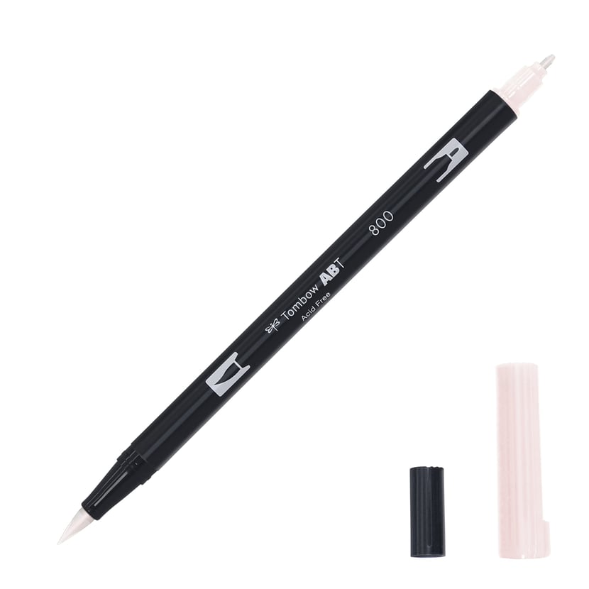 Feutre pinceau Tombow ABT 800 - double pointe Rose bébé pour dessin et calligraphie artistique