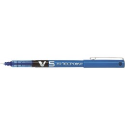 Stylo roller Pilot Hi-tecpoint V5 bleu - pointe fine 0,5 mm pour écriture précise bureau et école