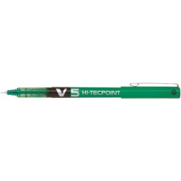 Stylo roller Pilot Hi-tecpoint V5 Vert - Pointe fine 0,5 mm pour écriture précise au bureau et à l'école