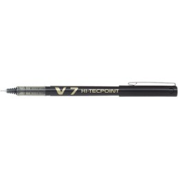 Stylo roller Pilot Hi-tecpoint V7 Noir - Pointe fine 0,7 mm pour écriture précise bureau école