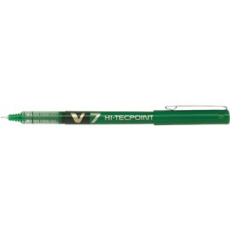 Stylo roller Pilot Hi-Tecpoint V7 Vert - Pointe fine 0,7 mm pour écriture précise bureau et école