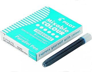 Cartouches d'encre Pilot - Boîte de 6 pour stylo Parallel Pen Turquoise - Écriture artistique et calligraphie