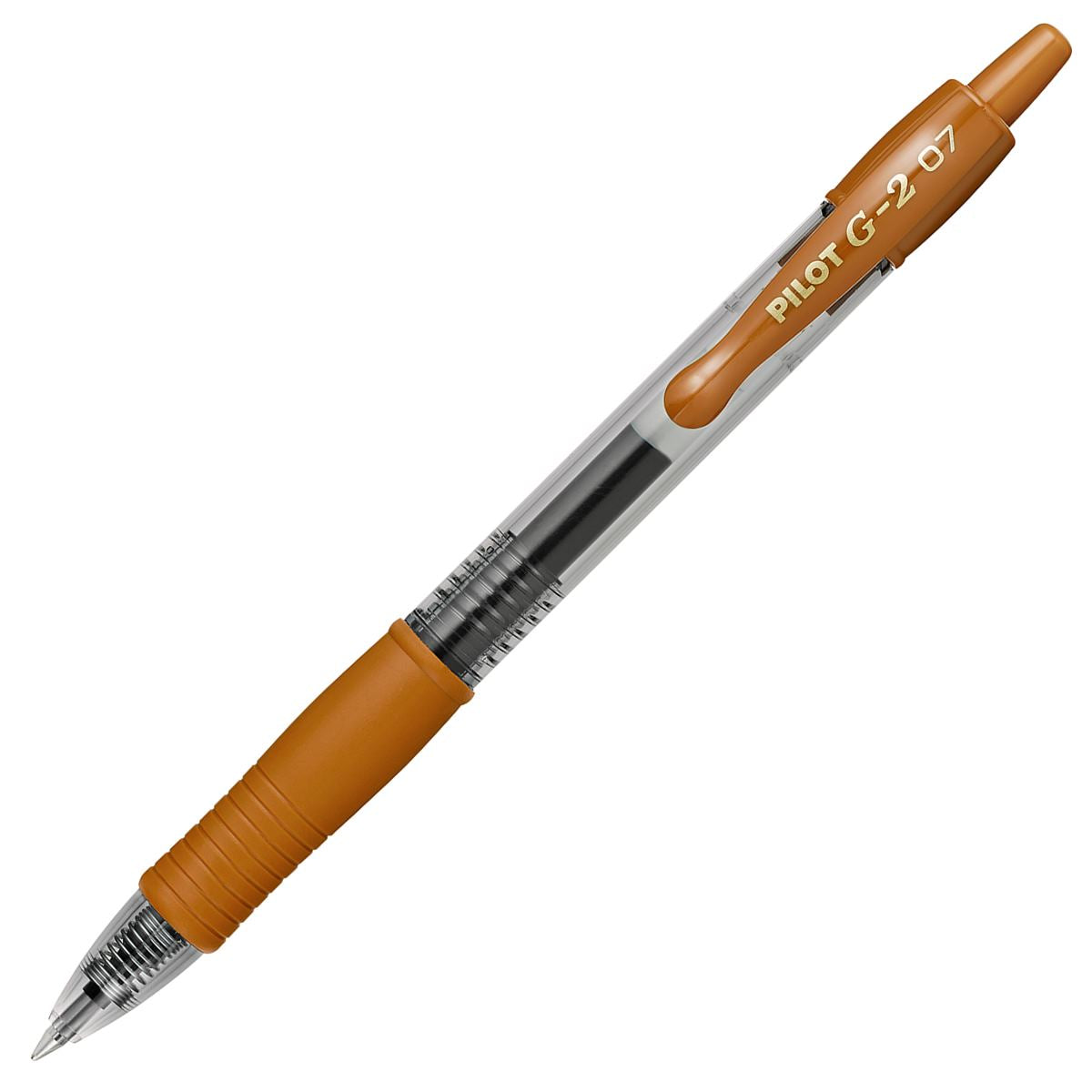 Stylo roller encre gel PILOT G2 07 caramel - pointe 0,7 mm pour écriture fluide et précise en bureau et école