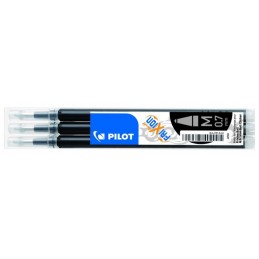 Recharge Stylo Pilot FriXion Ball 07 - Noir Effaçable Pointe 0,7 mm pour Stylo Roller