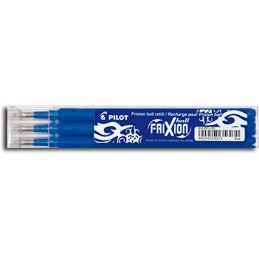 Recharges Stylo Pilot FRIXION BALL 07 Bleu  x3 - Encre Effaçable 0.7 mm pour Stylo Roller
