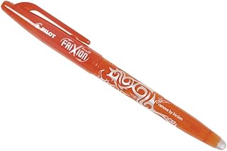 Stylo roller Pilot FRIXION BALL 07 - Capuchon Effaçable Orange pour écriture fluide et effaçable