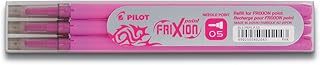 Recharges Roller Encre Gel Thermosensible Pilot Frixion Point - Pointe Fine 0,7 mm Rose pour Stylo Effaçable