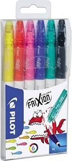 Feutres Pilot FriXion Colors Set 4144S6 - 6 couleurs 0.4 mm, 6 pièces pour dessin et écriture