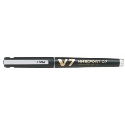 Stylo roller Pilot Hi-Tecpoint V7 rechargeable noir BEGREEN - écriture précise pour bureau et école