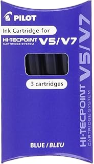 Cartouche d'encre Pilot Stylo Roller V5 V7 Bleu - Pack de 3 pour stylo plume
