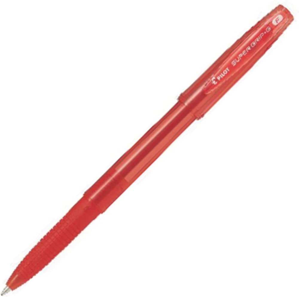 Stylo à bille Pilot SuperGrip G - Rouge 1 mm - Écriture fluide pour bureau et école