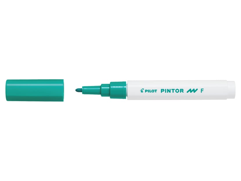 Marqueur peinture Pilot Pintor - Pointe fine 1.0 mm Vert, encre opaque pour loisirs créatifs toutes surfaces