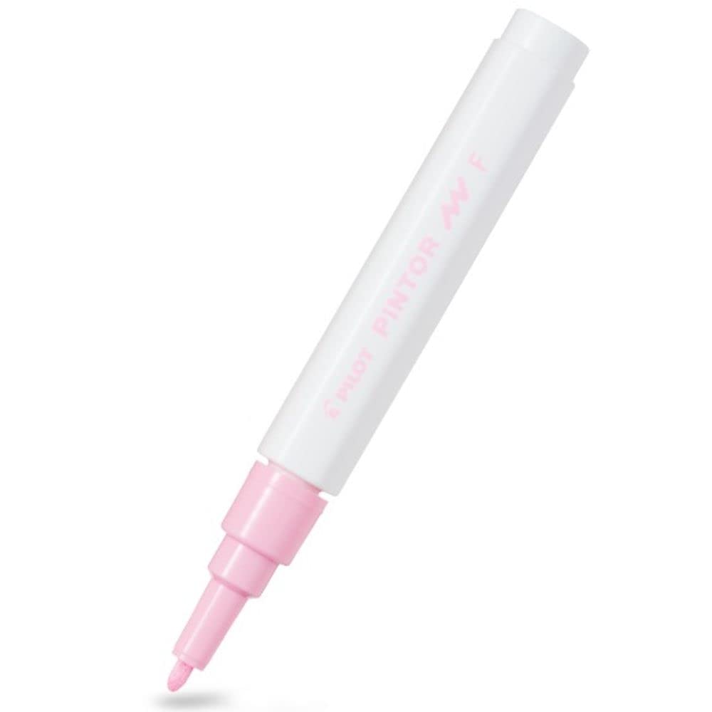 Marqueur peinture Pilot Pintor - Pointe fine 1.0 mm Rose pastel, encre opaque toutes surfaces
