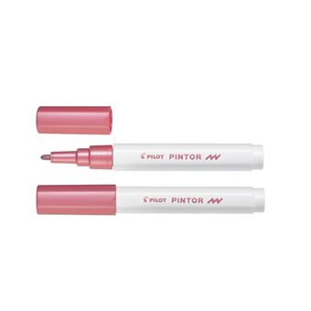 Marqueur Pilot Pintor Rose Métal - Pointe Fine 1,0 mm pour Dessin et Écriture Créative