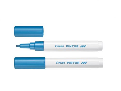 Marqueur Pilot Pintor Bleu Métal - Pointe Fine 1,0 mm pour Dessin et Écriture Créative