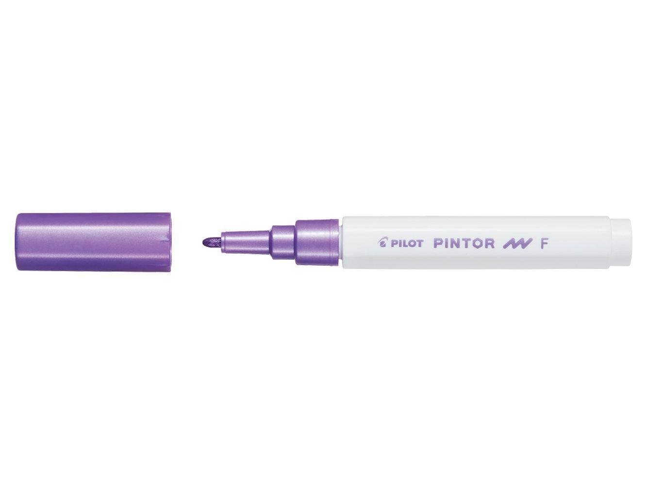 Marqueur à pointe fine Pilot Pintor Violet métal - Feutre peinture multi-supports 1,0 mm pour loisirs créatifs