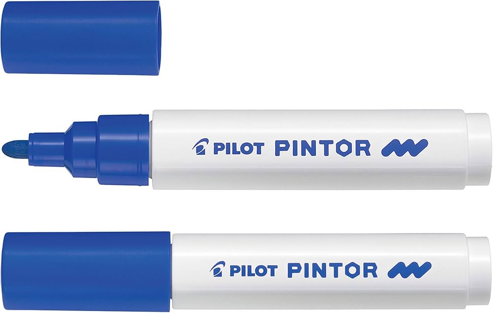 Marqueur Pilot Pintor Medium Bleu - Pointe 1,4 mm  pour Dessin et Écriture Créative