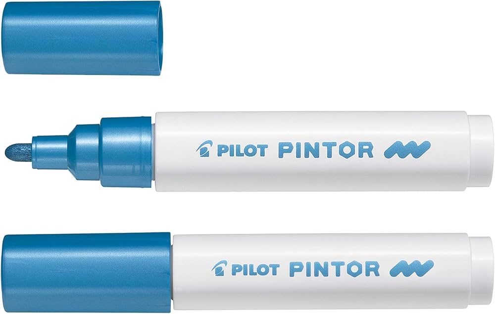 Marqueur Pilot Pintor Medium Bleu Métal - Pointe 1,4 mm  pour Dessin et Écriture Créative