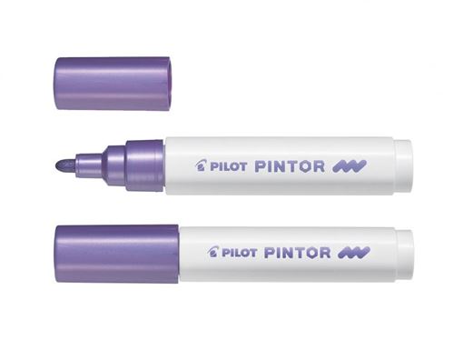 Marqueur Pilot Pintor Medium Violet Métal - Pointe 1,4 mm  pour Dessin et Écriture Créative