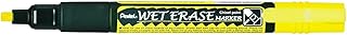 Marqueur craie Pentel - Jaune, effaçable, pointe fine pour vitres vitrines tableaux en écriture scolaire et bureau