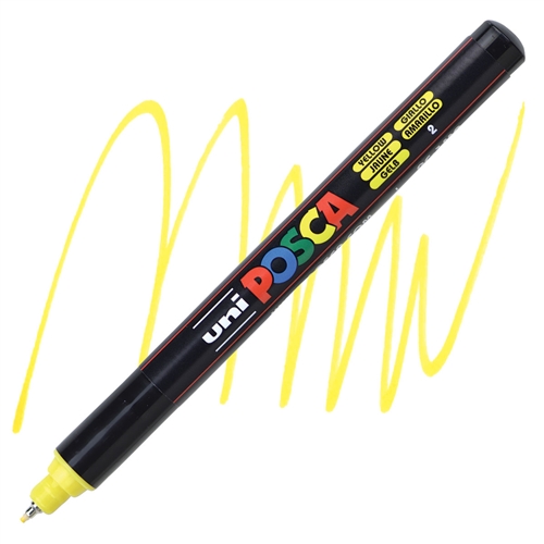 Feutre Posca Pointe Extra Fine Jaune 0.7mm - Dessin et Écriture Précise pour Artistes et Designers