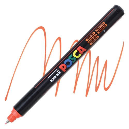 Feutre Posca Pointe Extra Fine Orange foncé 0.7mm - Dessin et Écriture Précise pour Artistes et Designers